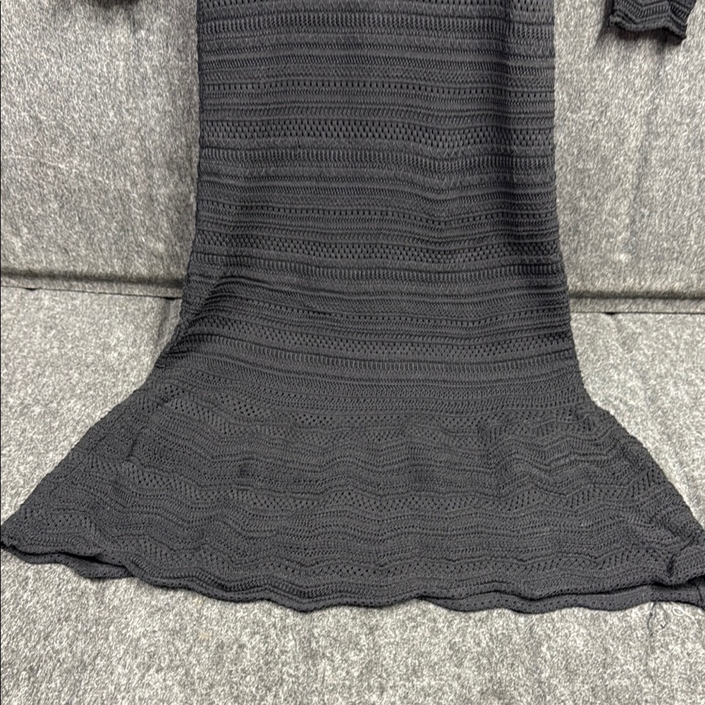 Ralph Lauren black Ribbed Sheath Dress Casual 3/4 Sleeve - Picture 4 of 5